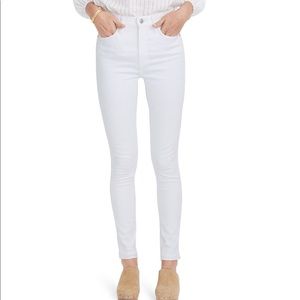 Madewell 10" High-Rise Skinny Jeans in Pure White